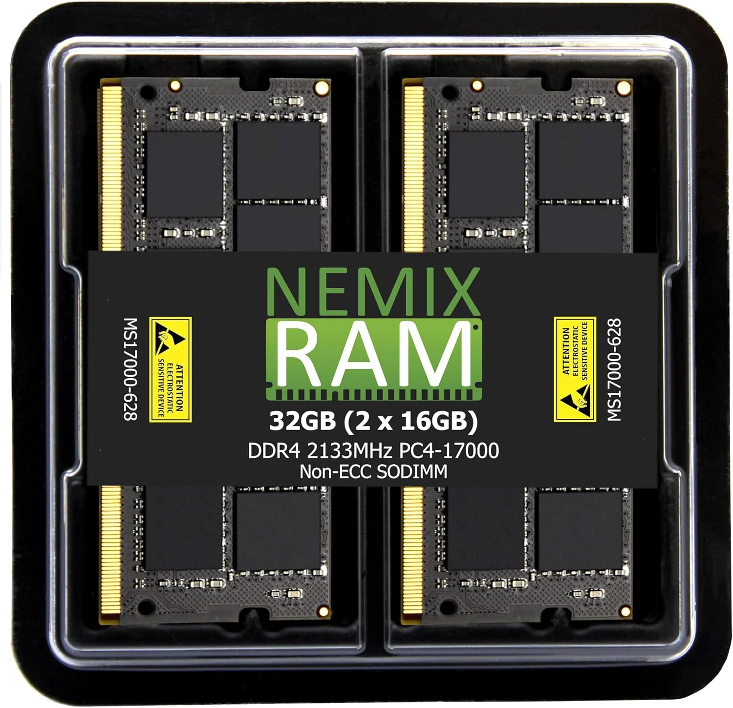 کیت حافظه رم لپ تاپ NEMIX RAM با ظرفیت 32 گیگابایت (2 عدد 16 گیگابایتی) DDR4 2133MHZ PC4-17000 2Rx8 1.2V 260-PIN Non-ECC SODIMM کیت حافظه رم لپ تاپ NEMIX RAM با ظرفیت 32 گیگابایت (2 عدد 16 گیگابایتی) DDR4 2133MHZ PC4-17000 2Rx8 1.2V 260-PIN Non-ECC SODIMM