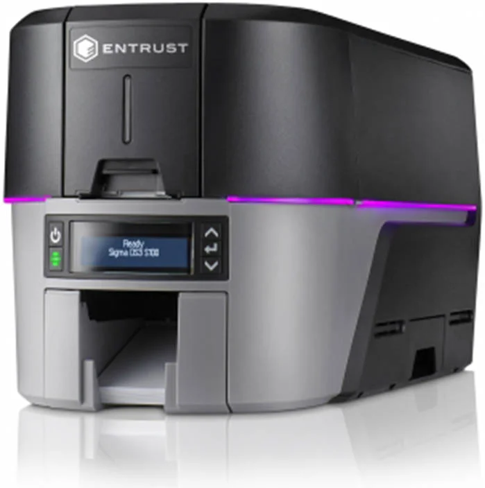 چاپگر کارت شناسایی دوطرفه Entrust Sigma DS3، 300 DPI، چاپ دو طرفه، فناوری وای فای 802.11g/n با باند دوگانه، 250 کارت یک طرفه یا 180 کارت دو طرفه در ساعت، مشکی | 525302-003