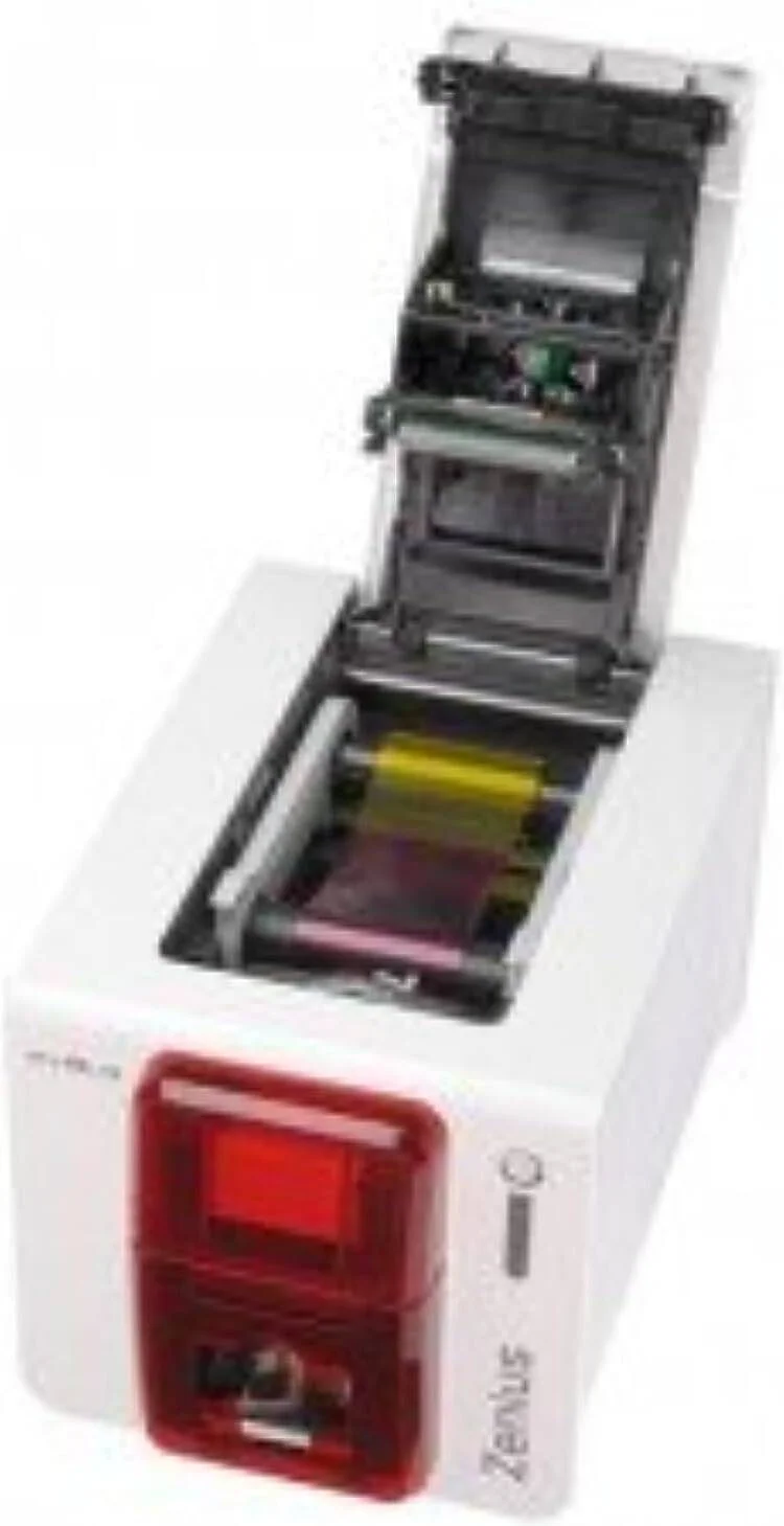 Evolis ZN1U0000RS - Zenius Classic، یک رو - 300dpi، USB، قرمز - شامل تغذیه کارت، کابل (USB)، منبع تغذیه، کابل برق (EU) - 2 سال