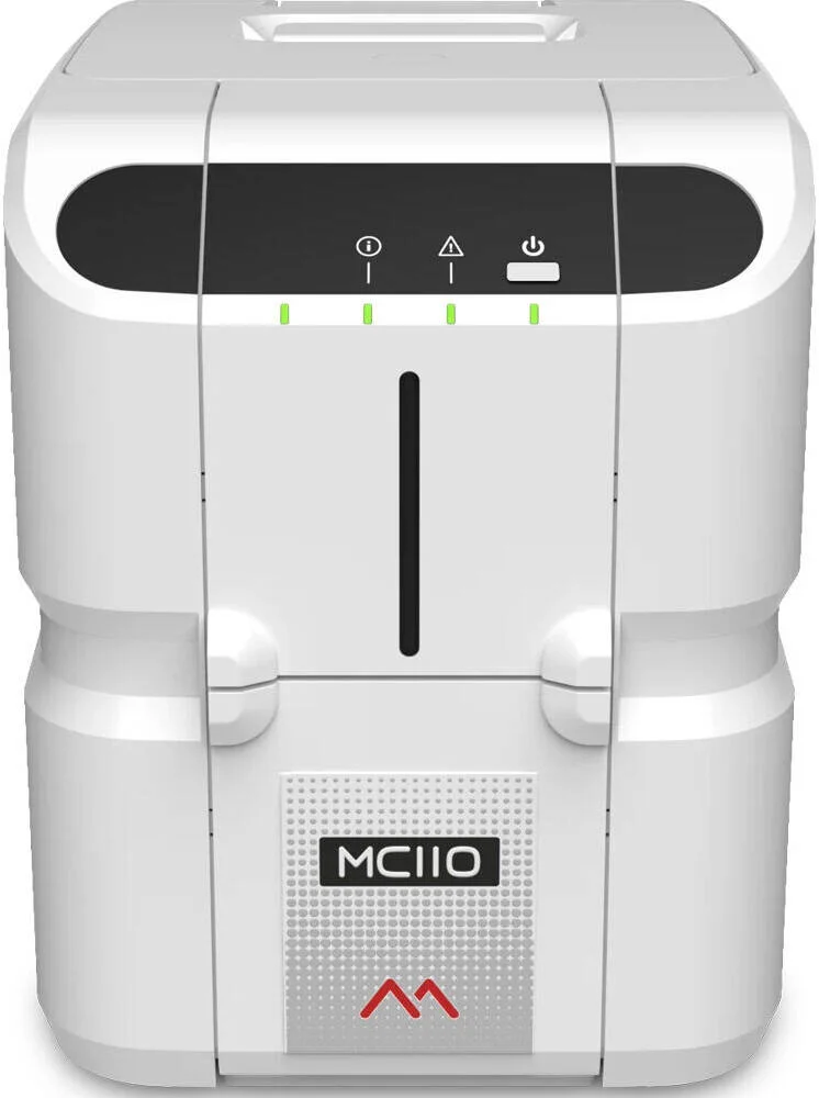 چاپگر کارت شناسایی دو طرفه Matica MC110، رزولوشن 300 DPI، تصعید رنگ/انتقال حرارتی، ورودی 100 کارت / خروجی 30 کارت، اندازه کارت CR-80، اتصال USB، سفید | MC110 چاپگر کارت شناسایی دو طرفه Matica MC110، رزولوشن 300 DPI، تصعید رنگ/انتقال حرارتی، ورودی 100 کارت / خروجی 30 کارت، اندازه کارت CR-80، اتصال USB، سفید | MC110