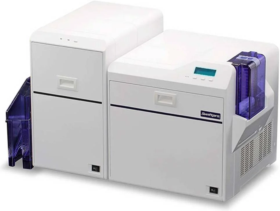 چاپگر دو طرفه Swiftpro K60D Retransfer، با قابلیت رفع خمیدگی، رزولوشن چاپ 600 DPI، ظرفیت ورودی 100 کارت، لایه امنیتی Patch / Overlay، گزینه لمینت، سفید | 7710006150