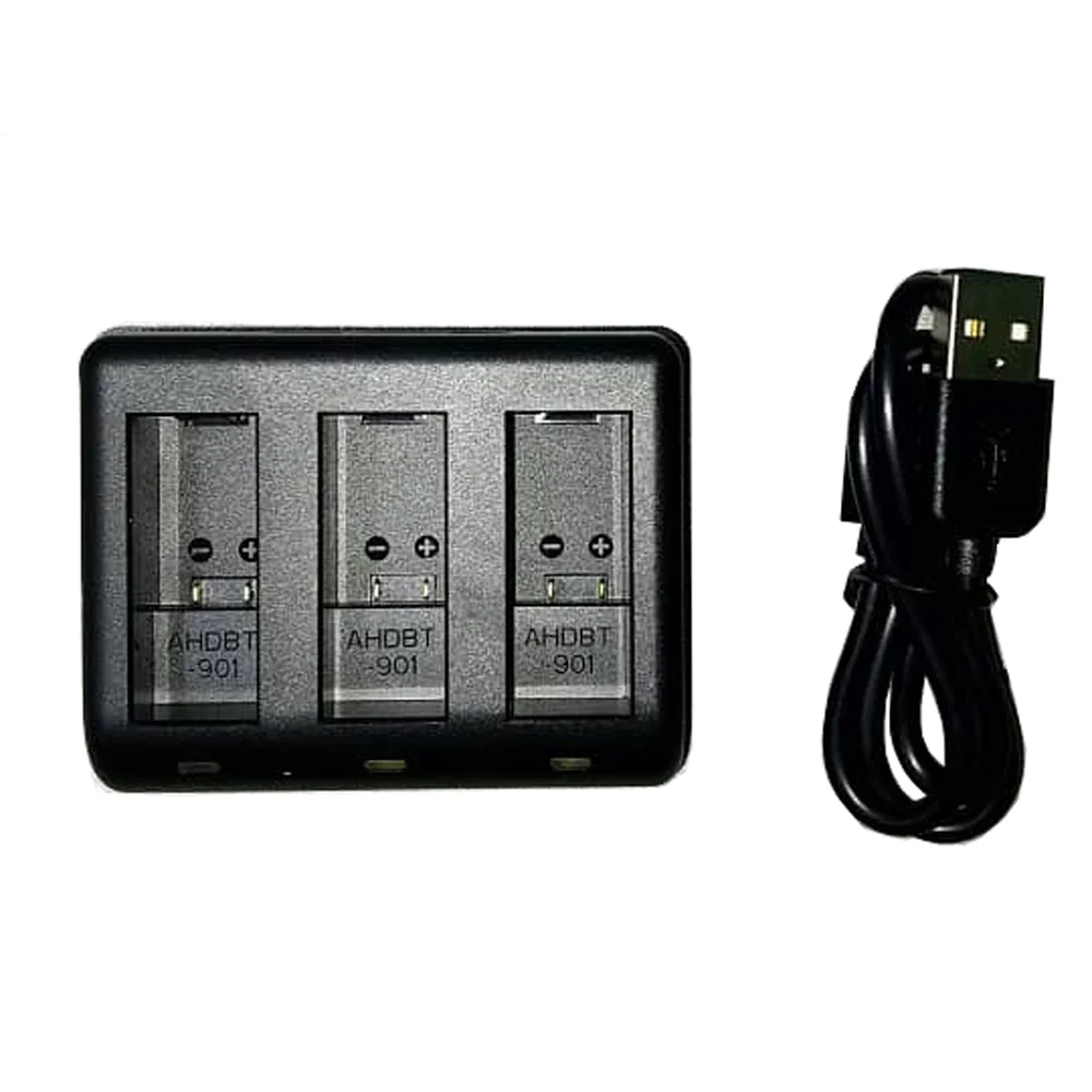 شارژر باتری سه گانه سازگار با گوپرو هیرو 9، 10 و 11 مدل HC