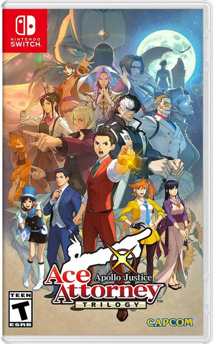مجموعه گسترده اپیزودهای Capcom Apollo Justice، Ace Attorney Trilogy، استودیوی انیمیشن، کتابخانه هنری، سالن ارکستر، محتوای جایزه غنی، نینتندو سوییچ | NSNAAT