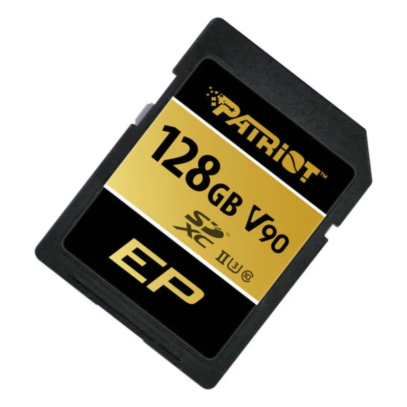 کارت حافظه SDXC پاتریوت V90 با استاندارد UHS-II U3 و کلاس 10، ظرفیت 128 گیگابایت