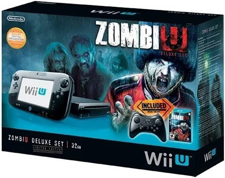 کنسول Ninitendo Wii U، نسخه محدود Zombie U Deluxe، حافظه داخلی 32 گیگابایت، مشکی | WUP S KAF1