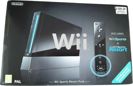 کنسول نینتندو Wii به همراه Wii Sports Resort نسخه Pal UK - مشکی