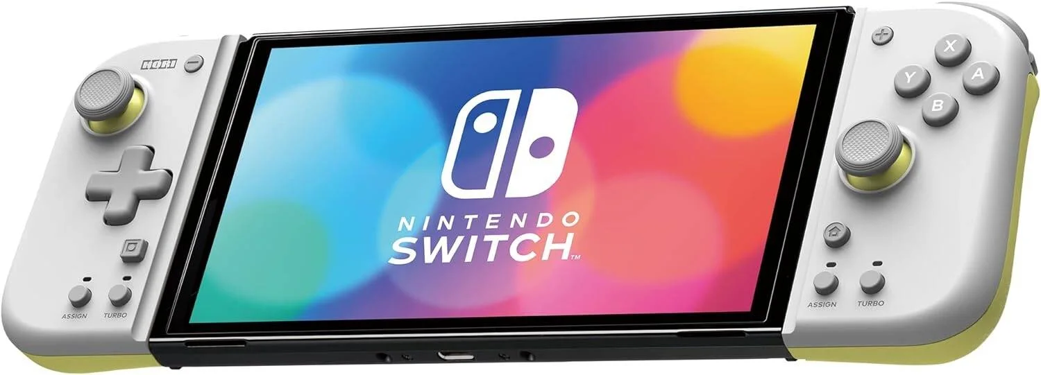 HORI Switch Split Pad Compact - خاکستری روشن و زرد، NFC