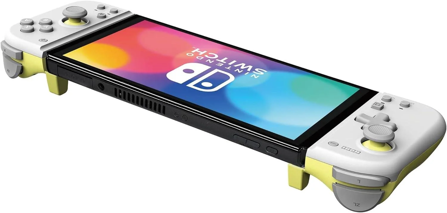 HORI Switch Split Pad Compact - خاکستری روشن و زرد، NFC