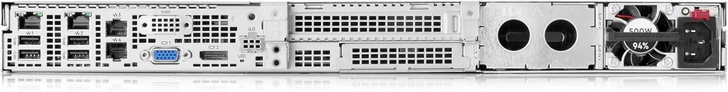 سرور رکمونت اچ پی ای ProLiant DL20 Gen11 با یک پردازنده Intel Xeon E-2436، 2.9GHz 6 هسته ای، 1P 32GB-DR MR408i-o 4SFF 2x500W RPS (HPE Smart Choice P71682-005)