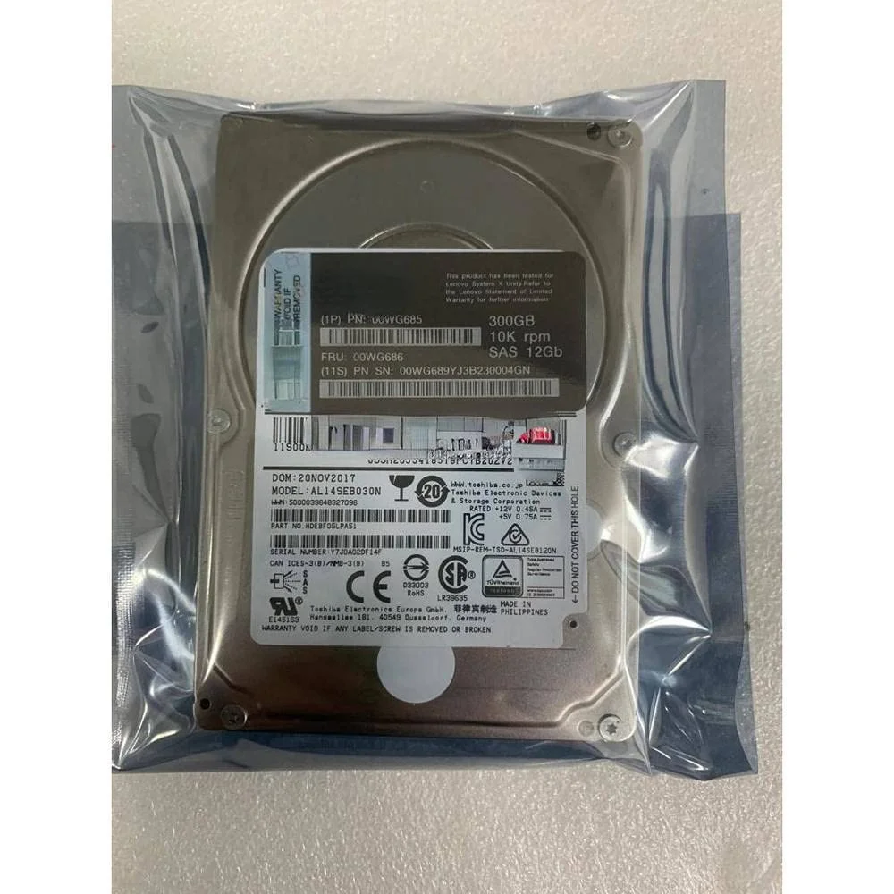 هارد دیسک سرور 300G 10K SAS 12GB برای 00WG686 00WG685 00WG689 هارد دیسک سرور 300G 10K SAS 12GB برای 00WG686 00WG685 00WG689