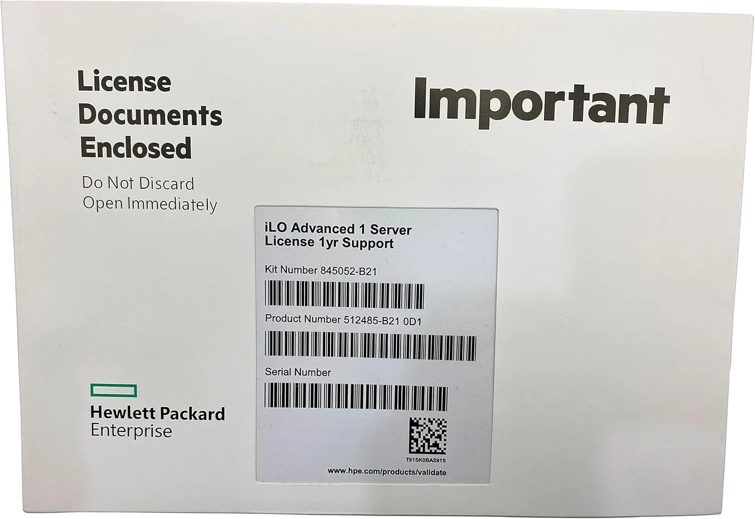 لایسنس پیشرفته ILO 3/4/5 برای 1 سرور با پشتیبانی 1 ساله سازگار با HPE ProLiant DL360 DL380 DL580 G8 / G9 / G10