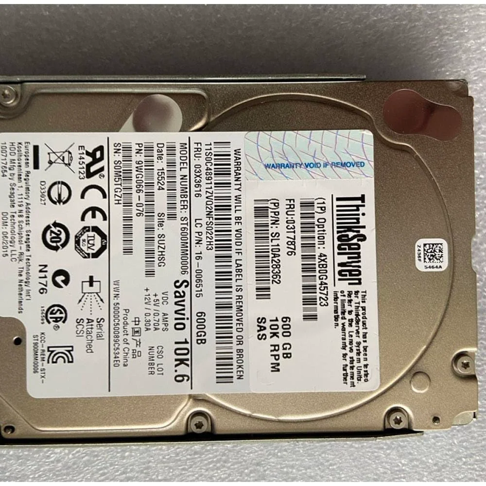هارد دیسک سرور 600 گیگابایتی برای 03T7876 600G SAS 10K 6GB 2.5 اینچی ST600MM0006 هارد دیسک سرور 600 گیگابایتی برای 03T7876 600G SAS 10K 6GB 2.5 اینچی ST600MM0006