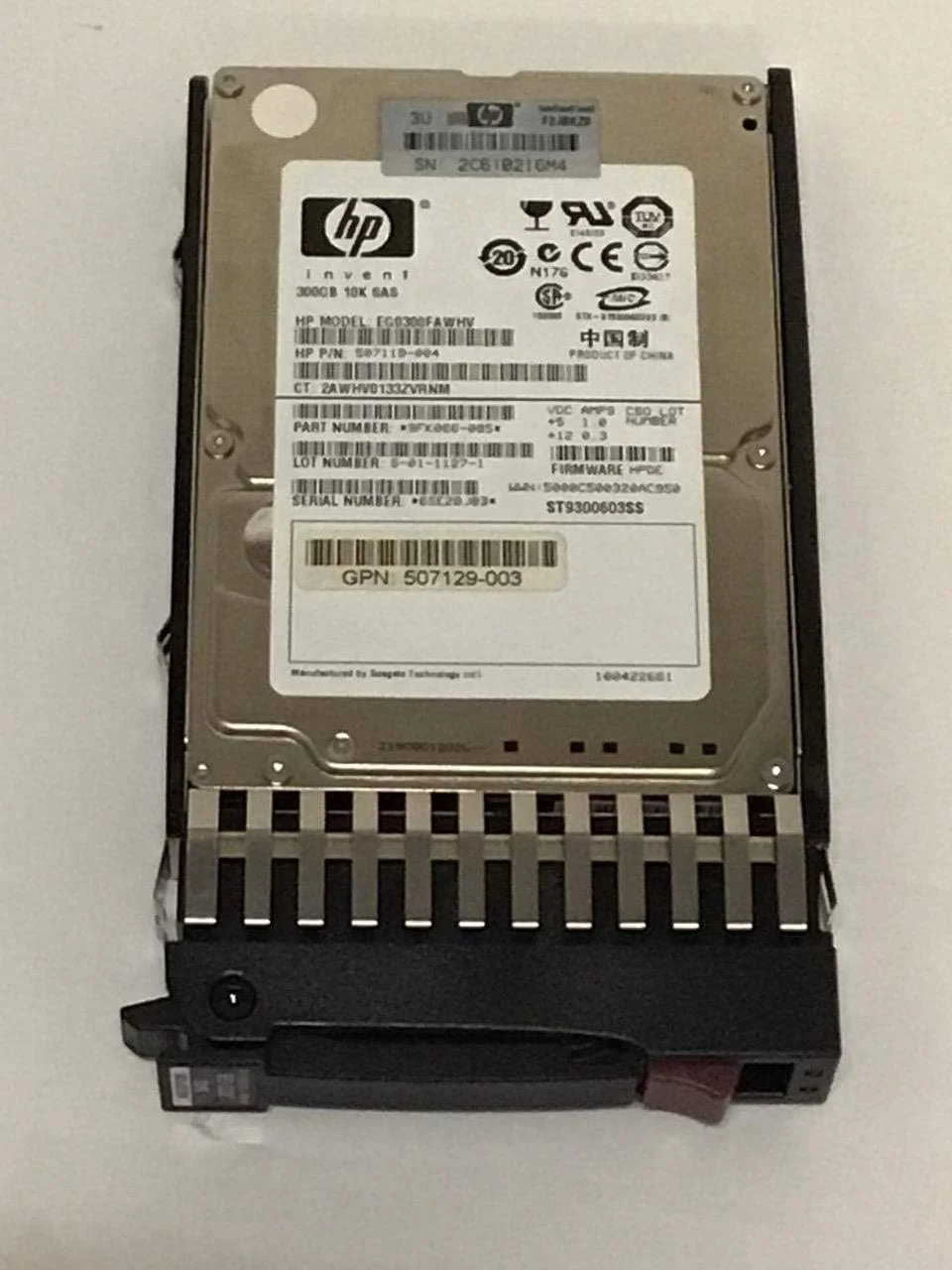 هارد درایو اچ پی/کامپک 507284-001 Proliant 300GB 10K 2.5 اینچی 6Gbps پورت دوتایی SAS در سینی هارد درایو اچ پی/کامپک 507284-001 Proliant 300GB 10K 2.5 اینچی 6Gbps پورت دوتایی SAS در سینی