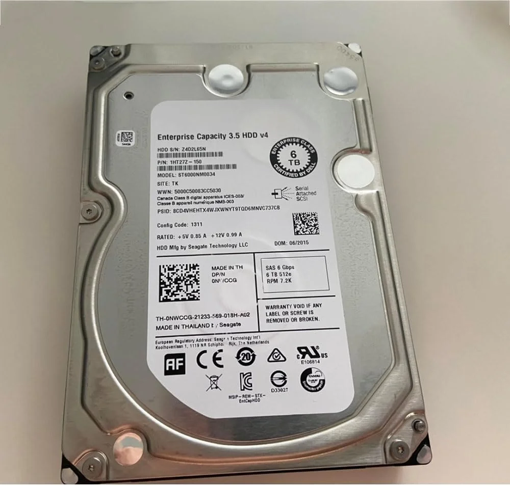 هارد دیسک سرور 6 ترابایتی SAS 3.5 اینچی دل ST6000NM0034 7.2K 0NWCCG NWCCG 6T هارد دیسک سرور 6 ترابایتی SAS 3.5 اینچی دل ST6000NM0034 7.2K 0NWCCG NWCCG 6T