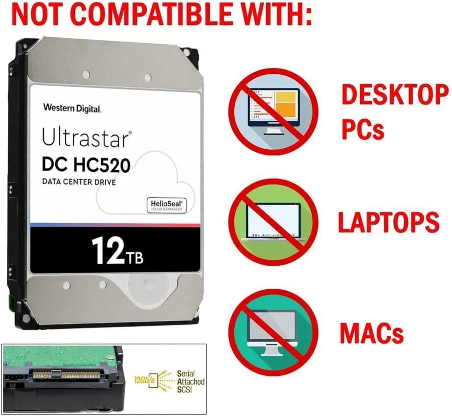 هارد دیسک داخلی 12 ترابایتی HGST WD Ultrastar DC HC520 HUH721212AL4200، سرعت 7200 دور در دقیقه، رابط SAS 12Gb/s، فرمت 4Kn ISE، اندازه 3.5 اینچ، مناسب برای مراکز داده و شرکت ها، مدل: 0F29560 هارد دیسک داخلی 12 ترابایتی HGST WD Ultrastar DC HC520 HUH721212AL4200، سرعت 7200 دور در دقیقه، رابط SAS 12Gb/s، فرمت 4Kn ISE، اندازه 3.5 اینچ، مناسب برای مراکز داده و شرکت ها، مدل: 0F29560