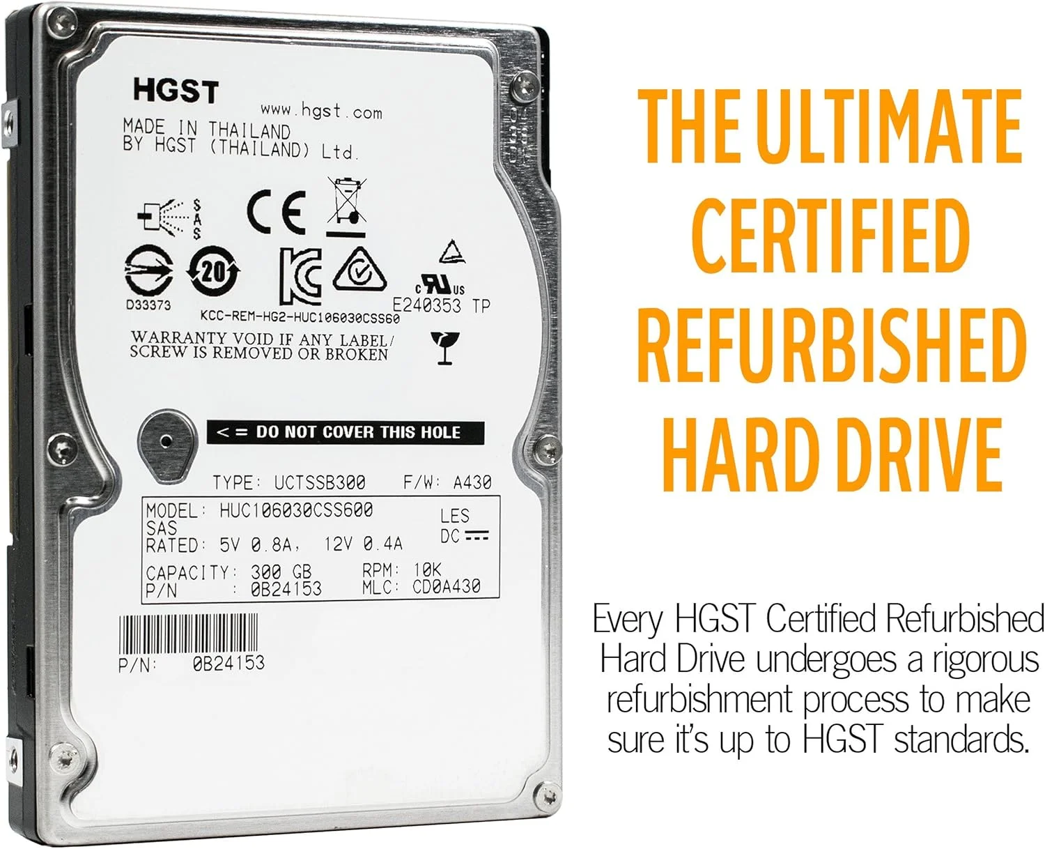 HGST Ultrastar C10K600 | HUC106030CSS600 | 0B24153 | 300 گیگابایت 10K RPM SAS 6.0Gb/s 64MB Cache | 2.5 اینچ SFF | 512n | هارد دیسک درایو سازمانی (بازسازی شده) HGST Ultrastar C10K600 | HUC106030CSS600 | 0B24153 | 300 گیگابایت 10K RPM SAS 6.0Gb/s 64MB Cache | 2.5 اینچ SFF | 512n | هارد دیسک درایو سازمانی (بازسازی شده)