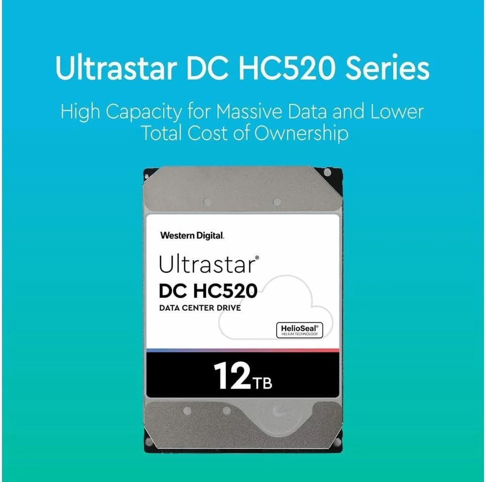 هارد دیسک داخلی 12 ترابایتی HGST WD Ultrastar DC HC520 HUH721212AL4200، سرعت 7200 دور در دقیقه، رابط SAS 12Gb/s، فرمت 4Kn ISE، اندازه 3.5 اینچ، مناسب برای مراکز داده و شرکت ها، مدل: 0F29560 هارد دیسک داخلی 12 ترابایتی HGST WD Ultrastar DC HC520 HUH721212AL4200، سرعت 7200 دور در دقیقه، رابط SAS 12Gb/s، فرمت 4Kn ISE، اندازه 3.5 اینچ، مناسب برای مراکز داده و شرکت ها، مدل: 0F29560