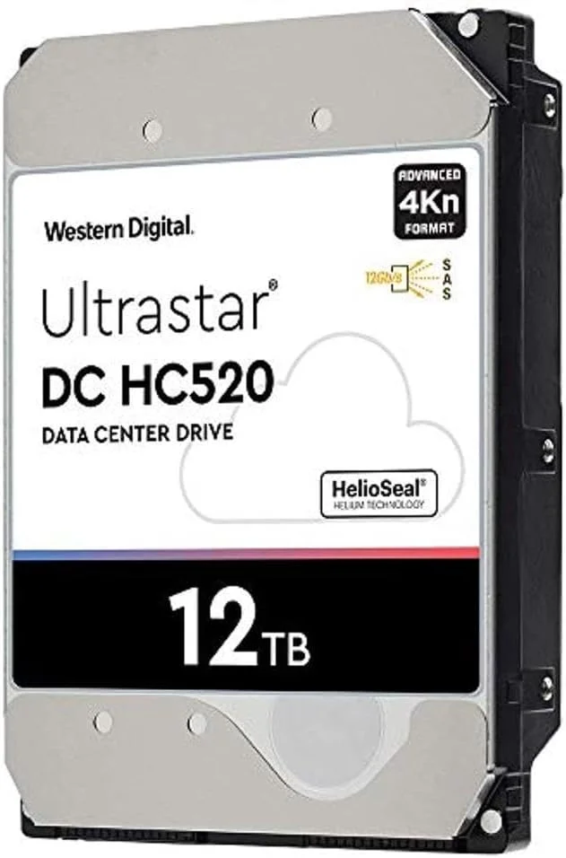 هارد دیسک داخلی 12 ترابایتی HGST WD Ultrastar DC HC520 HUH721212AL4200، سرعت 7200 دور در دقیقه، رابط SAS 12Gb/s، فرمت 4Kn ISE، اندازه 3.5 اینچ، مناسب برای مراکز داده و شرکت ها، مدل: 0F29560 هارد دیسک داخلی 12 ترابایتی HGST WD Ultrastar DC HC520 HUH721212AL4200، سرعت 7200 دور در دقیقه، رابط SAS 12Gb/s، فرمت 4Kn ISE، اندازه 3.5 اینچ، مناسب برای مراکز داده و شرکت ها، مدل: 0F29560