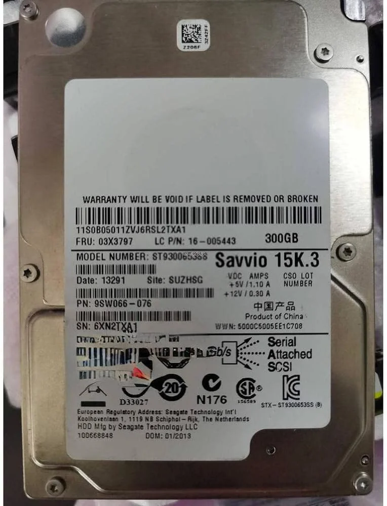 هارد دیسک سرور SAS 2.5 اینچی 300 گیگابایتی 15K مدل ST9300653SS 03X3797 هارد دیسک سرور SAS 2.5 اینچی 300 گیگابایتی 15K مدل ST9300653SS 03X3797