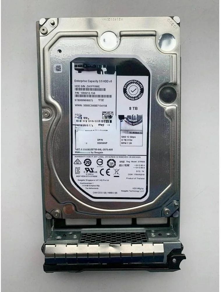 هارد دیسک سرور 8 ترابایتی 7.2K SAS 3.5 اینچی 12 گیگابایتی مدل ST8000NM0075 0GKWHP هارد دیسک سرور 8 ترابایتی 7.2K SAS 3.5 اینچی 12 گیگابایتی مدل ST8000NM0075 0GKWHP