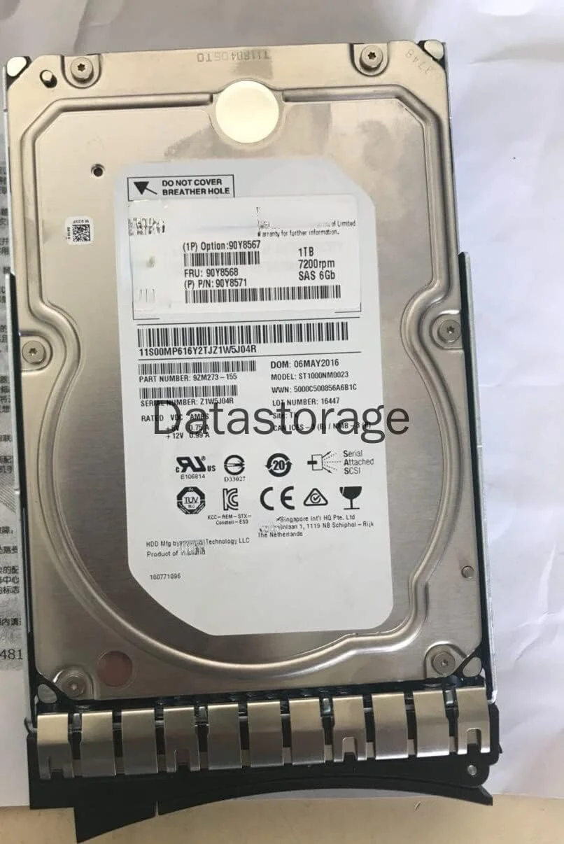 هارد دیسک ۱ ترابایتی ۷.۲K SAS سرور برای IBM X3650 M4 M5 مدل های 90Y8567 90Y8568 90Y8571 هارد دیسک ۱ ترابایتی ۷.۲K SAS سرور برای IBM X3650 M4 M5 مدل های 90Y8567 90Y8568 90Y8571