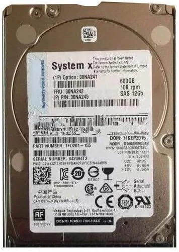 هارد درایو سرور SAS 12 گیگابایتی 2.5 اینچی 600 گیگابایتی برای X3650M5 00 00 na242 na241 هارد درایو سرور SAS 12 گیگابایتی 2.5 اینچی 600 گیگابایتی برای X3650M5 00 00 na242 na241