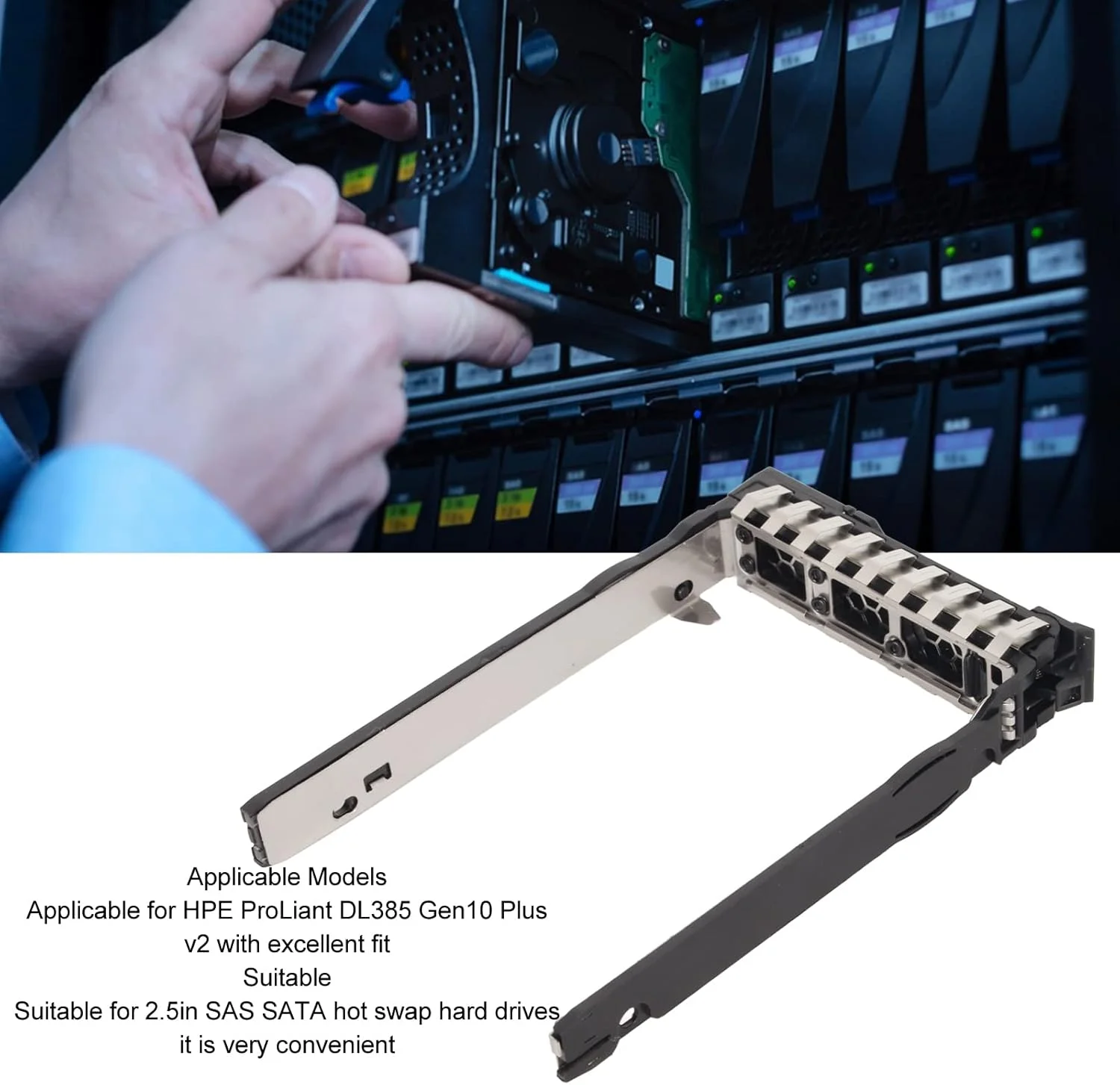 محفظه هارد دیسک Zyyini، مبدل هارد دیسک 2.5 اینچی SAS SATA مدل P22892 برای سرور ProLiant DL385 Gen10 Plus v2 محفظه هارد دیسک Zyyini، مبدل هارد دیسک 2.5 اینچی SAS SATA مدل P22892 برای سرور ProLiant DL385 Gen10 Plus v2