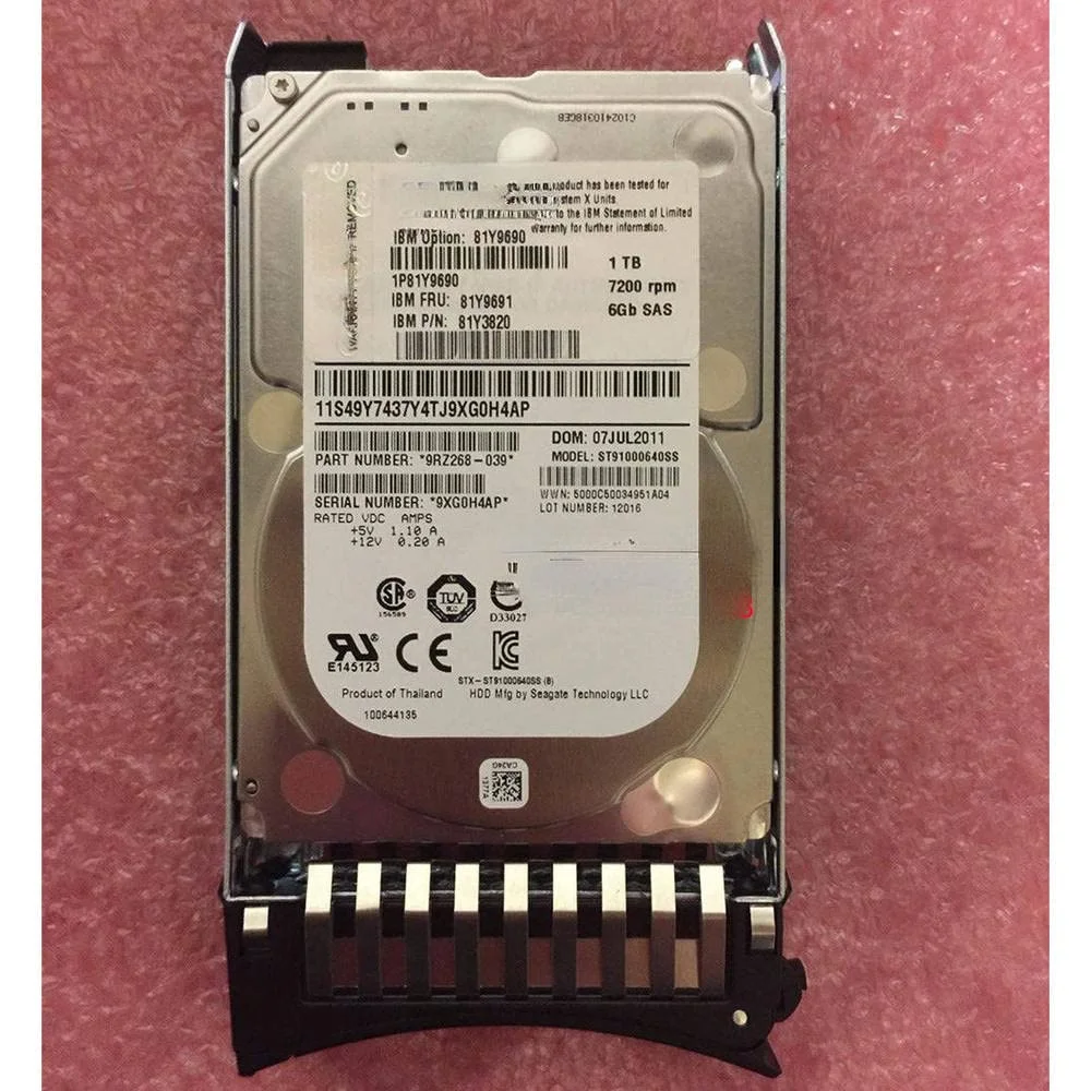 هارد دیسک سرور 1 ترابایتی 7.2K 2.5 SAS مدل 81Y9691 برای سرورهای X3650 M2 M3 M4 X3850 X5 هارد دیسک سرور 1 ترابایتی 7.2K 2.5 SAS مدل 81Y9691 برای سرورهای X3650 M2 M3 M4 X3850 X5