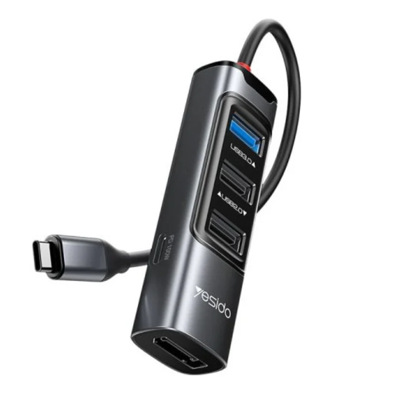 هاب 5 پورت Type-C مدل YESIDO HB23 5-IN-1