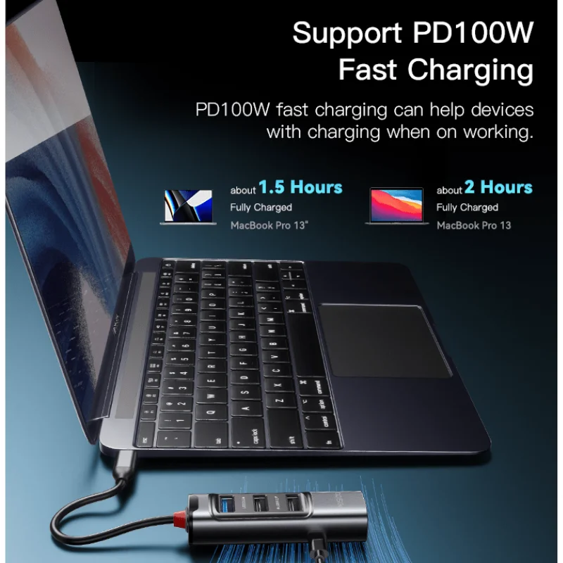 هاب 5 پورت Type-C مدل YESIDO HB23 5-IN-1