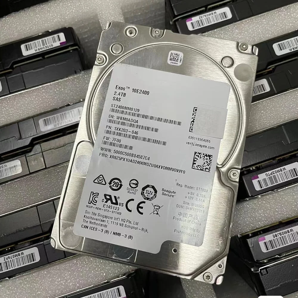 هارد دیسک برای سرورهای سازمانی مدل ST2400MM0129 ظرفیت 2.4 ترابایت سرعت 10K SAS سایز 2.5 اینچ 12G