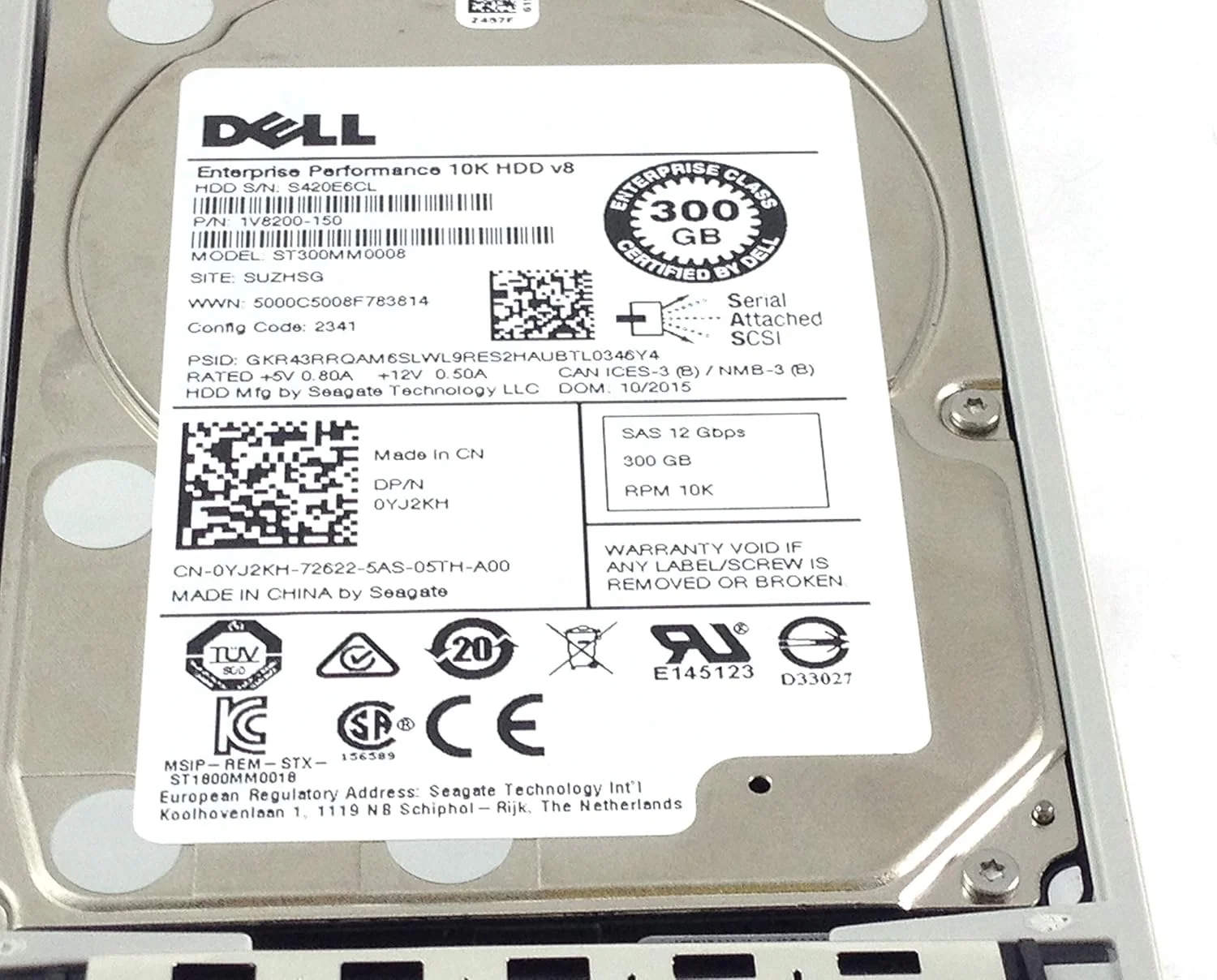 هارد درایو دل ST300MM0008 با ظرفیت 300 گیگابایت، سرعت 10K، رابط 12Gbps SAS و سایز 2.5 اینچ به همراه سینی PowerEdge هارد درایو دل ST300MM0008 با ظرفیت 300 گیگابایت، سرعت 10K، رابط 12Gbps SAS و سایز 2.5 اینچ به همراه سینی PowerEdge