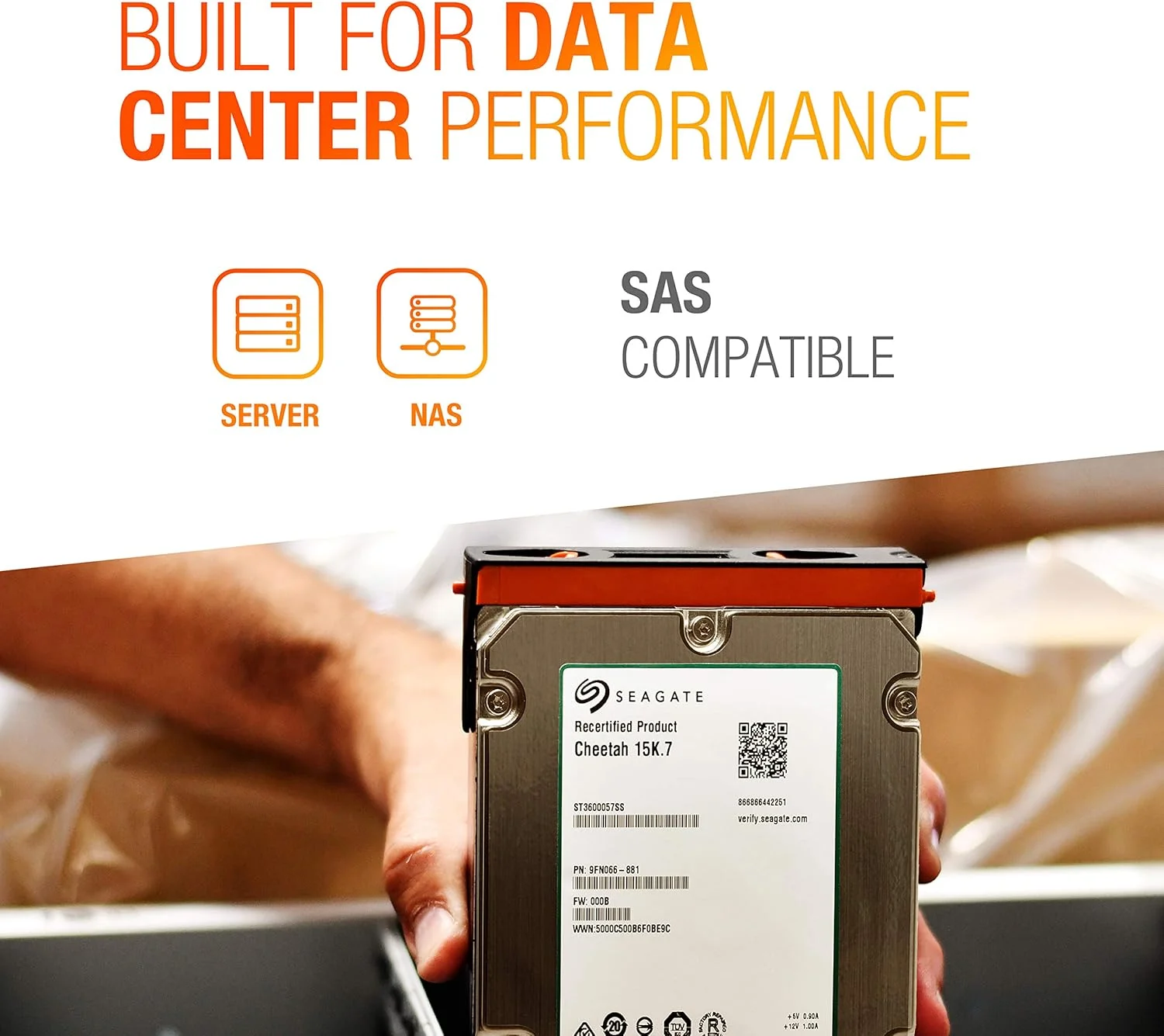 هارد دیسک داخلی سیگیت چیتا 15K.7 مدل ST3600057SS با ظرفیت 600 گیگابایت، سرعت 15000 دور در دقیقه، رابط SAS 6Gb/s، حافظه کش 16 مگابایت و سایز 3.5 اینچ (بازسازی شده) هارد دیسک داخلی سیگیت چیتا 15K.7 مدل ST3600057SS با ظرفیت 600 گیگابایت، سرعت 15000 دور در دقیقه، رابط SAS 6Gb/s، حافظه کش 16 مگابایت و سایز 3.5 اینچ (بازسازی شده)