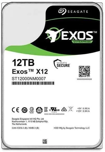 هارد دیسک ۱۲ ترابایتی سیگیت Exos X14 ST12000NM0038 - داخلی 3.5 اینچی - SAS (SAS با سرعت 12 گیگابیت بر ثانیه)