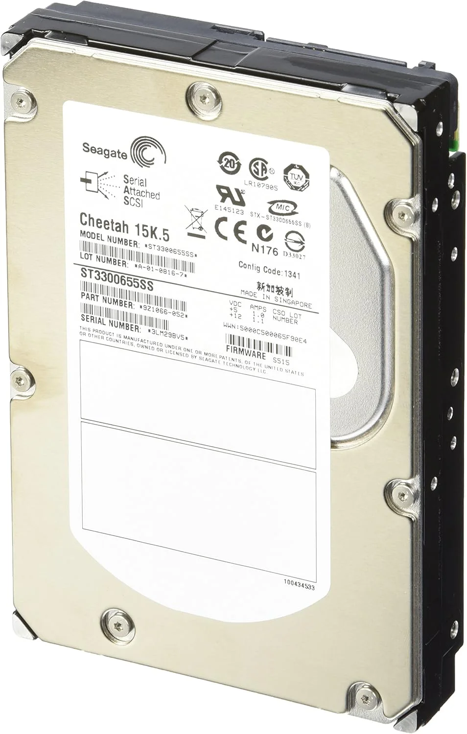 هارد درایو داخلی سیگیت چیتا 15K.5 - 300 گیگابایت - 3.5 اینچ - SAS - 15000 دور در دقیقه - بافر 16 مگابایت - ST3300655SS