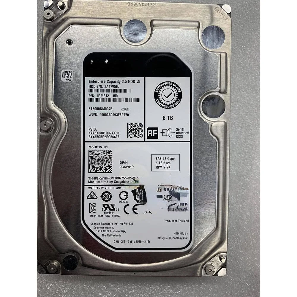 هارد دیسک 8 ترابایتی 7.2K 3.5 SAS 12Gb برای سرورهای R720 R730 R740 T730 هارد دیسک 8 ترابایتی 7.2K 3.5 SAS 12Gb برای سرورهای R720 R730 R740 T730