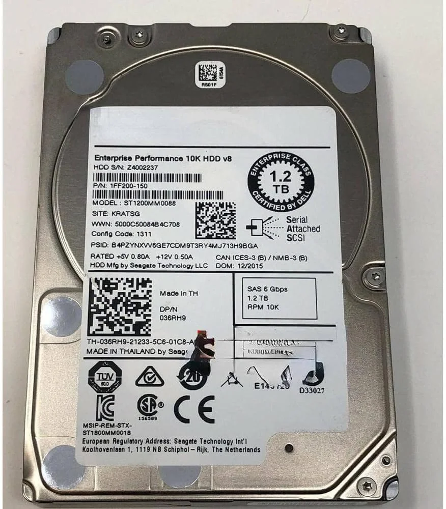 هارد دیسک 1.2T SAS 10K 2.5 اینچی سرورهای R710 R720 R730