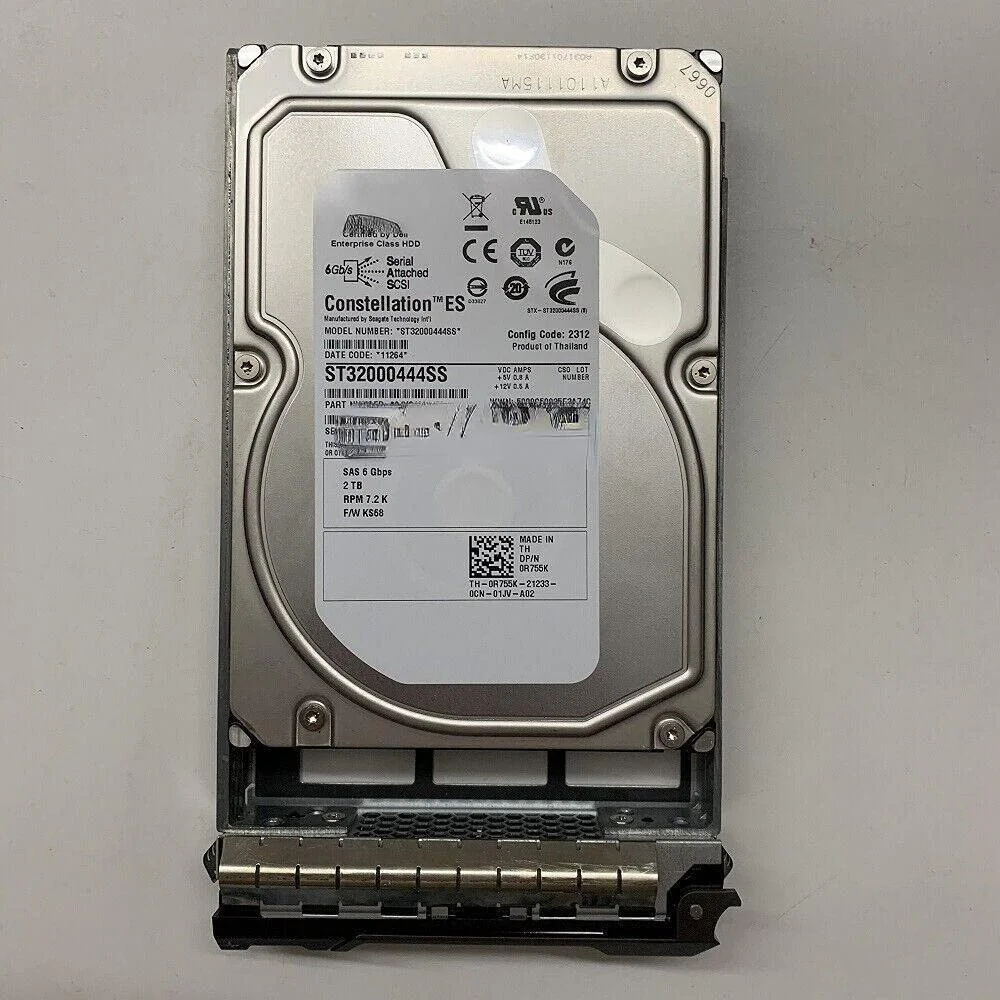 هارد دیسک 2 ترابایتی SAS 3.5 مناسب سرورهای R510 R420 R720 با سرعت 7.2K مدل ST2000NM0023