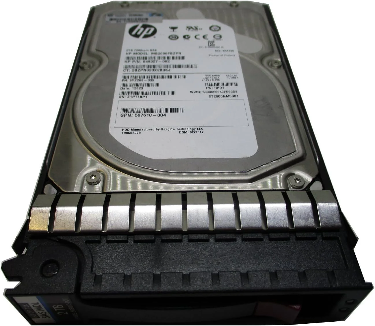 هارد دیسک 2 ترابایتی HP 6G SAS DP 7.2K 3.5 مدل 507616-B21 (بازسازی شده)