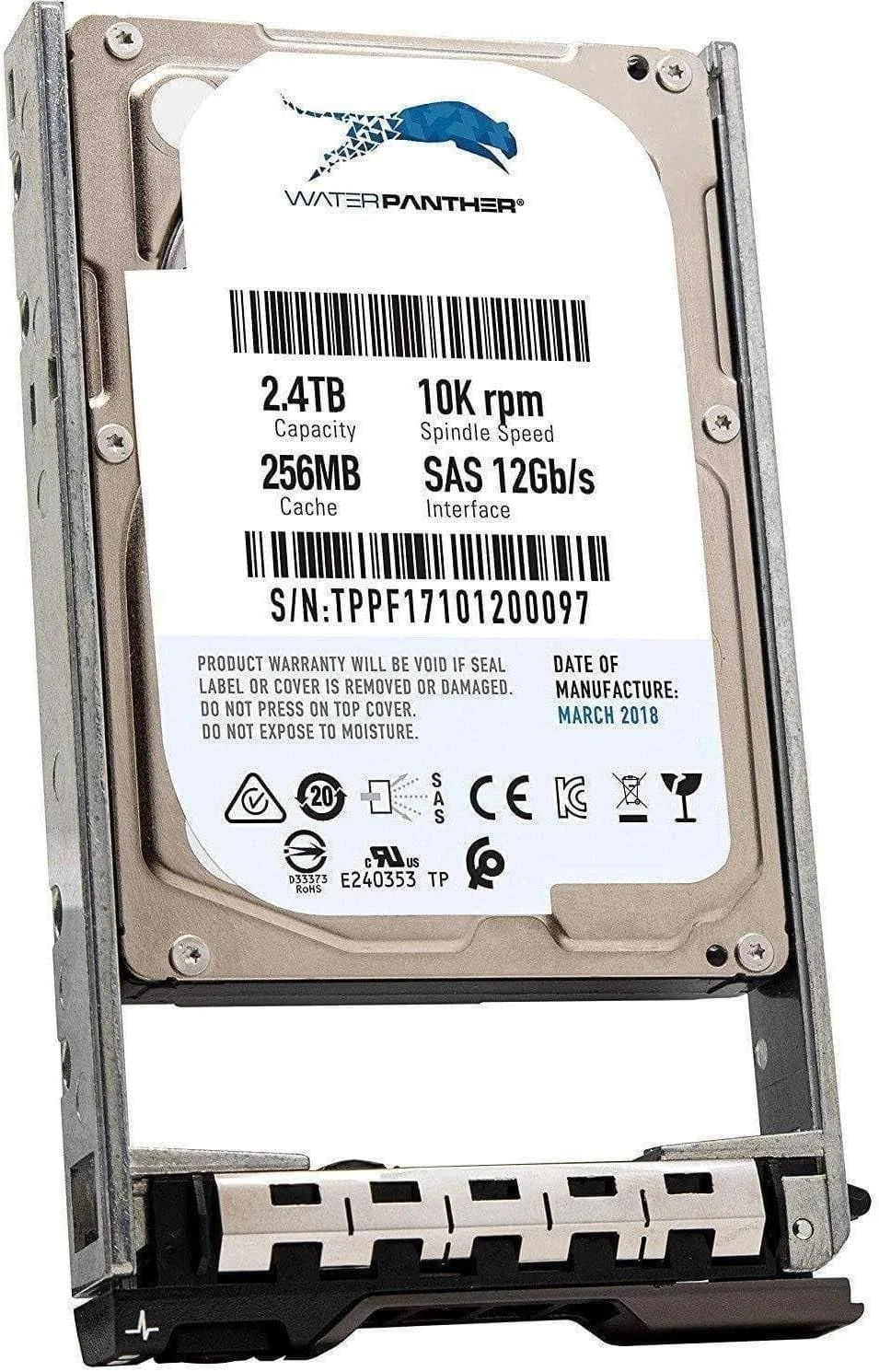 هارد دیسک ۲.۴ ترابایتی ۱۰K SAS 12G 2.5 اینچی با ۲۵۶ مگابایت حافظه کش برای سرورها | هارد درایو سازمانی در سینی G13 | سازگار با PE Rack Tower Blades 400-AUQX 400-AVBX W9MNK 0W9MNK