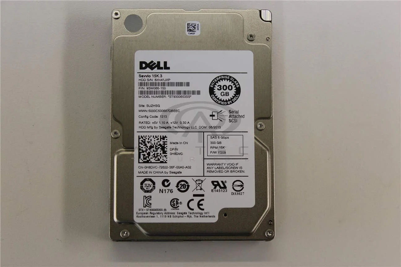 هارد دیسک دل HD، 300 گیگابایت، SAS6، 15K، 2.5 اینچ، S-YJ، E/C، H8DVC