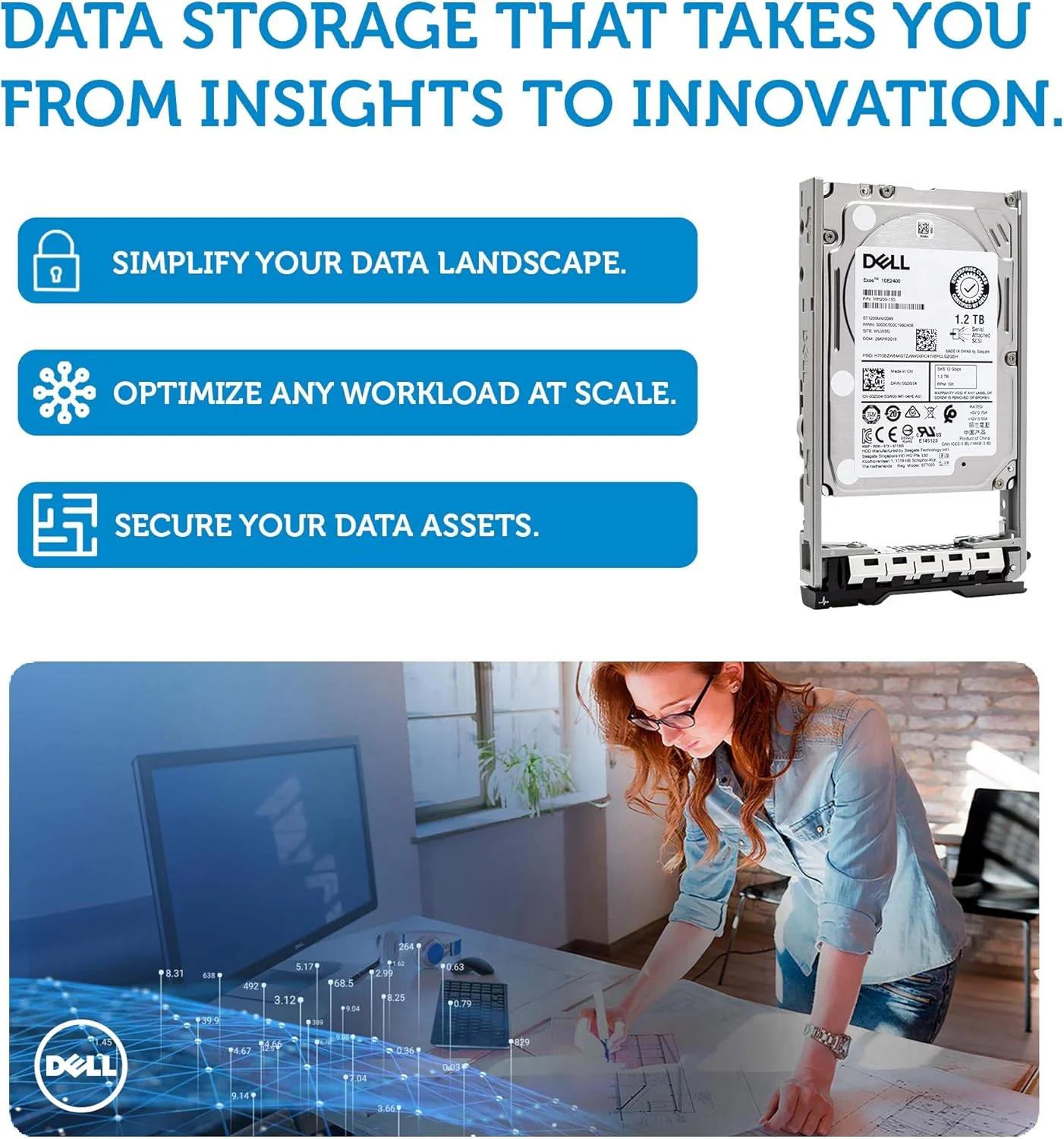 هارد درایو سازمانی دل 400-AJPD با ظرفیت 1.2 ترابایت، سرعت 10K، رابط SAS 12G و فرم فاکتور 2.5 اینچ | 0G2G54 ST1200MM0099 Exos 10E2400 | همراه با سینی نسل 13 و پیچ گوشتی سازگار - مناسب برای 463-7475 89D42 R730 T310 هارد درایو سازمانی دل 400-AJPD با ظرفیت 1.2 ترابایت، سرعت 10K، رابط SAS 12G و فرم فاکتور 2.5 اینچ | 0G2G54 ST1200MM0099 Exos 10E2400 | همراه با سینی نسل 13 و پیچ گوشتی سازگار - مناسب برای 463-7475 89D42 R730 T310