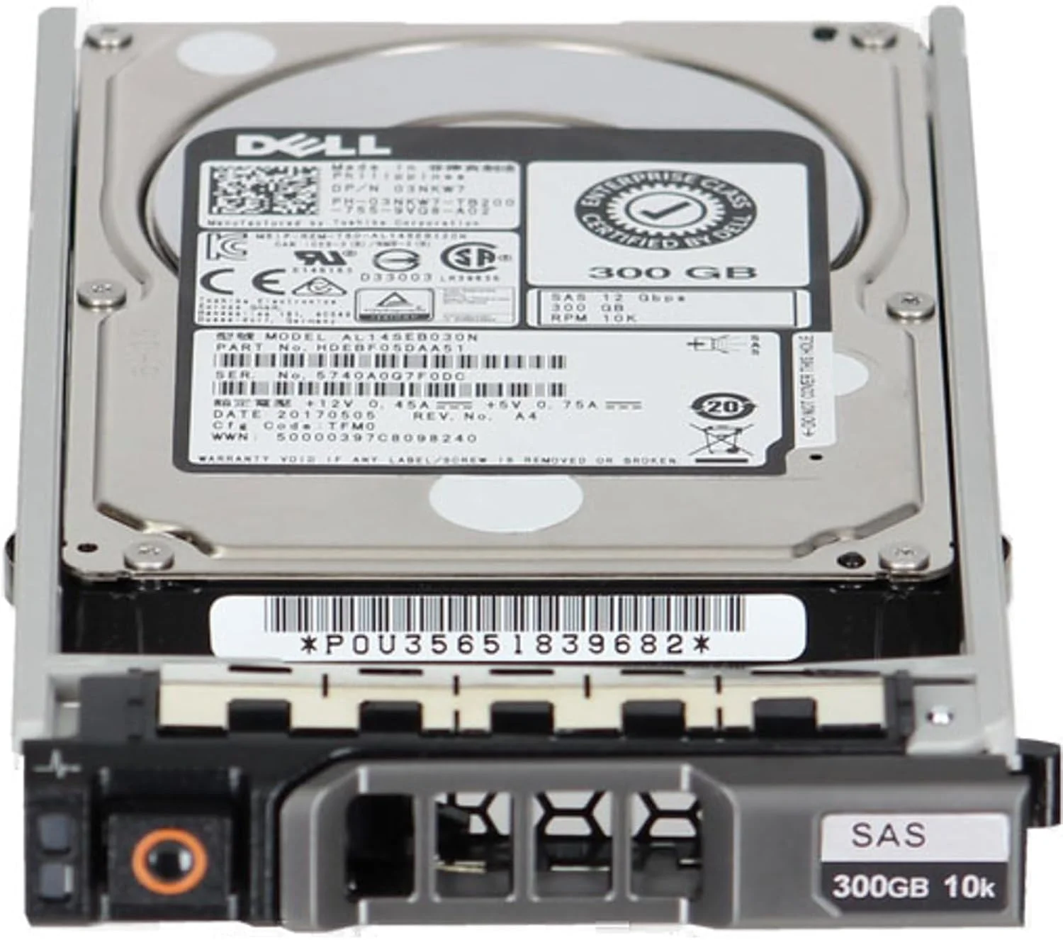 هارد دیسک 300 گیگابایتی دل، 10K، 12 گیگابیت بر ثانیه، SAS، 2.5 اینچی (3NKW7) (بازسازی شده) هارد دیسک 300 گیگابایتی دل، 10K، 12 گیگابیت بر ثانیه، SAS، 2.5 اینچی (3NKW7) (بازسازی شده)