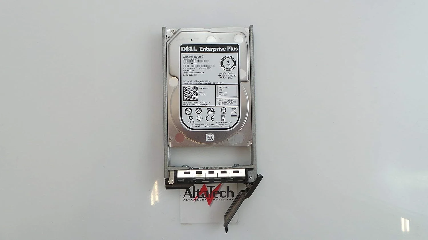 هارد دیسک ۱ ترابایتی دل مدل 0VXTPX (ST91000640SS) با سرعت 7.2k RPM و رابط SAS-6Gb/s، سایز 2.5 اینچ و حافظه کش 64 مگابایت (بازسازی شده)