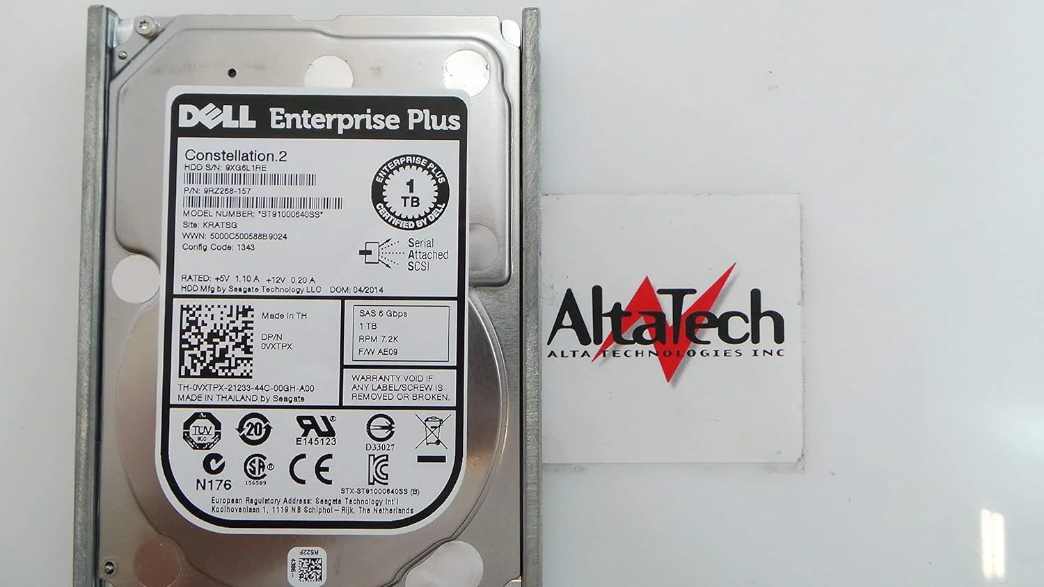 هارد دیسک ۱ ترابایتی دل مدل 0VXTPX (ST91000640SS) با سرعت 7.2k RPM و رابط SAS-6Gb/s، سایز 2.5 اینچ و حافظه کش 64 مگابایت (بازسازی شده) هارد دیسک ۱ ترابایتی دل مدل 0VXTPX (ST91000640SS) با سرعت 7.2k RPM و رابط SAS-6Gb/s، سایز 2.5 اینچ و حافظه کش 64 مگابایت (بازسازی شده)