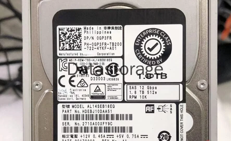 هارد دیسک ۱.۸ ترابایتی ۲.۵ اینچی ۱۰K 12Gb SAS سرور مدل AL14SEB18EQ 0GP3FR