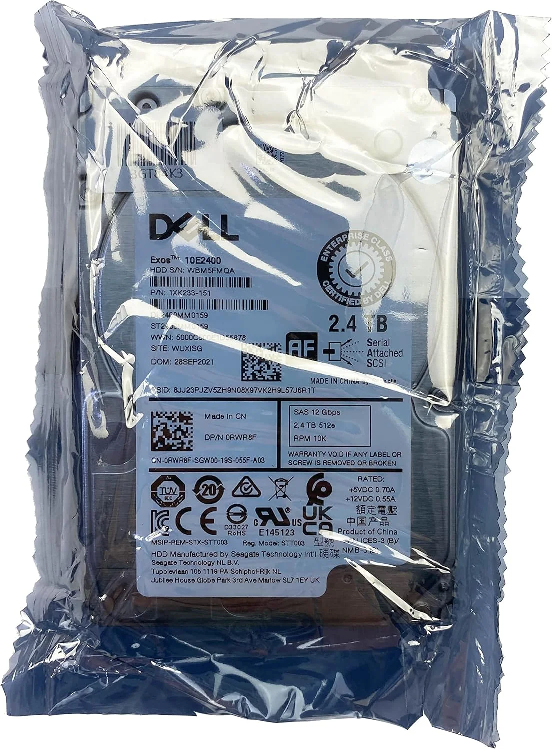 هارد درایو جدید BestParts با ظرفیت 2.4 ترابایت، سرعت 10K RPM، رابط 12Gbps SAS، سایز 2.5 اینچ، مناسب سرورهای Dell PowerEdge R940 R840 R740 R640 R540 R440 R340 R240 R750 R650 R550 R450 R350 با شماره قطعه RWR8F 1D0F5 هارد درایو جدید BestParts با ظرفیت 2.4 ترابایت، سرعت 10K RPM، رابط 12Gbps SAS، سایز 2.5 اینچ، مناسب سرورهای Dell PowerEdge R940 R840 R740 R640 R540 R440 R340 R240 R750 R650 R550 R450 R350 با شماره قطعه RWR8F 1D0F5