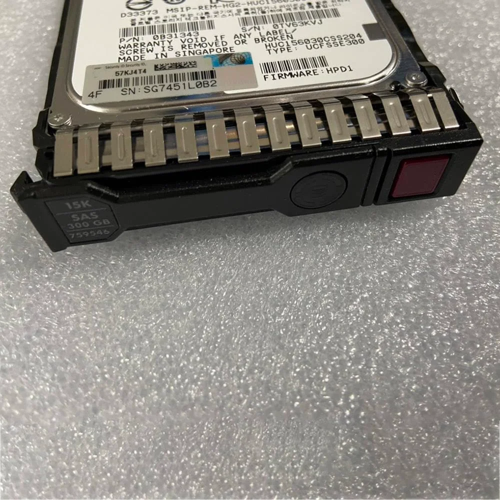 هارد دیسک سرور 300 گیگابایتی برای 759208-B21 300G SAS 15K 12G 2.5 759546-001 هارد دیسک سرور 300 گیگابایتی برای 759208-B21 300G SAS 15K 12G 2.5 759546-001