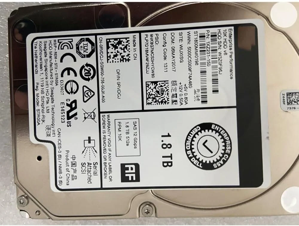 هارد دیسک 1.8 ترابایتی برای سرور دل 1.8T 10K 2.5" SAS 12G 0RVDCJ RVDCJ ST1800MM0198 هارد دیسک 1.8 ترابایتی برای سرور دل 1.8T 10K 2.5" SAS 12G 0RVDCJ RVDCJ ST1800MM0198