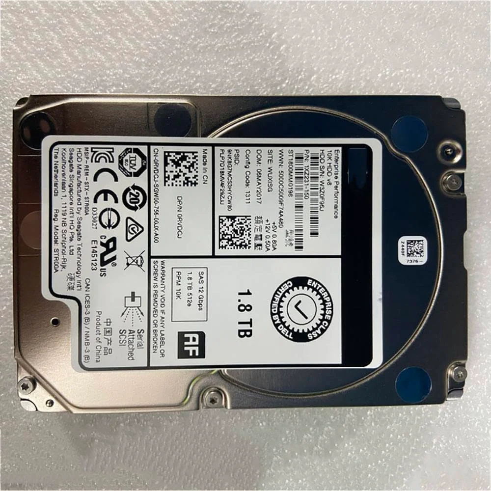 هارد دیسک ۱.۸ ترابایتی برای سرور ۱.۸T 10K 2.5" SAS 12G 0RVDCJ RVDCJ ST1800MM0198 هارد دیسک ۱.۸ ترابایتی برای سرور ۱.۸T 10K 2.5" SAS 12G 0RVDCJ RVDCJ ST1800MM0198